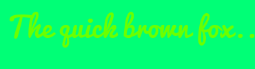 Image with Font Color 6BFF00 and Background Color 00FF76